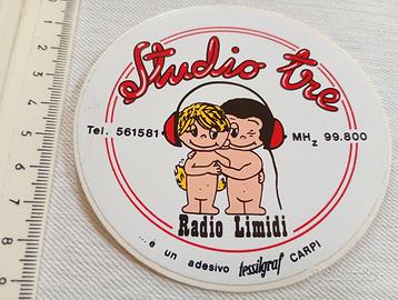 ADESIVO STUDIO TRE Radio locale Limidi MO anni 8
