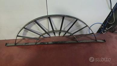 Grata antica in ferro battuto sovraporta H44x137cm