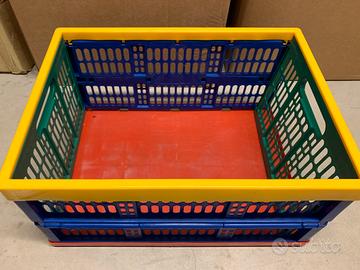 Cesta rettangolare in plastica richiudibile
