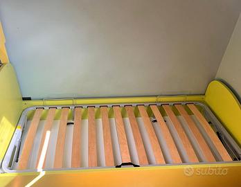 letto singolo con contenitore
