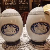 coppia uova in ceramica Limoges 