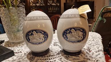 coppia uova in ceramica Limoges 