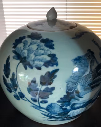 Antico Vaso da Zenzero Cinese Celadon - XIX Secolo