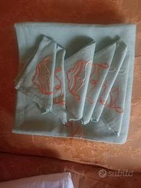 Set di Tovaglia e Tovaglioli in Lino Vintage - Ric