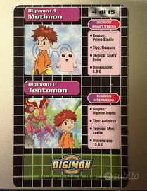 CARTA LENTICOLARE DIGIMON 1999 MOTIMON - TENTOMON