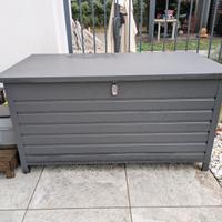 Baule da giardino in alluminio con ruote
