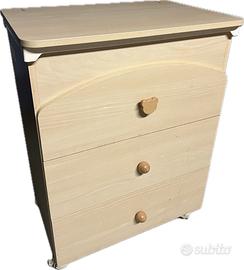 Fasciatoio/bagnetto con cassettiera