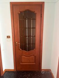 5 Porte interne 80X220 noce con vetro