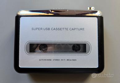 Riproduttore di Cassette stereo autoreverse USB