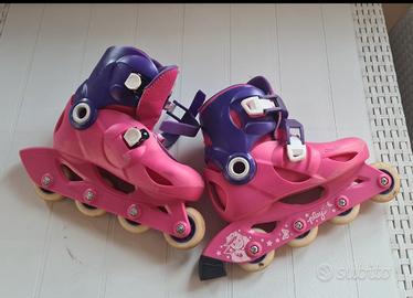 pattini Rosa bambina 32 / 34 Oxelo regolabili