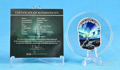 Fiji 2024 - 2$ - 1oz Ag - Polar Lights - Selective