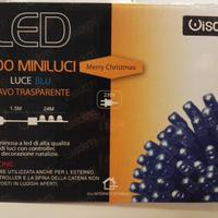 Wisdom Luci Natale 300 led blu 24 metri