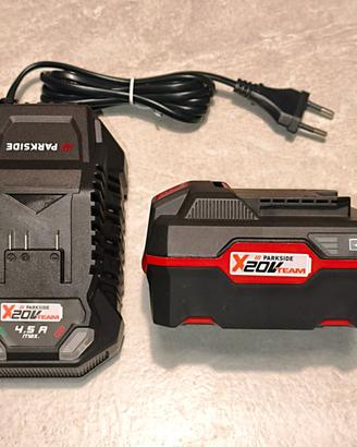 Nuovo! kit Batteria 4Ah e caricatore Parkside 20V
