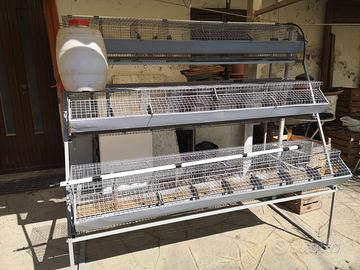 gabbia per conigli da 24 posti.