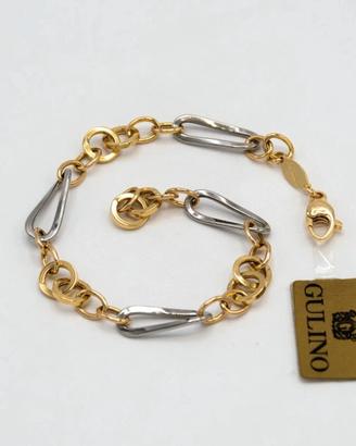 Bracciale donna oro(Gold)giallo e bianco 18kt D.33