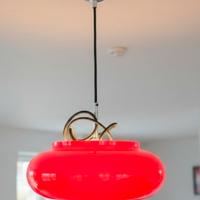 Lampadario a sospensione vetro rosso nuovo