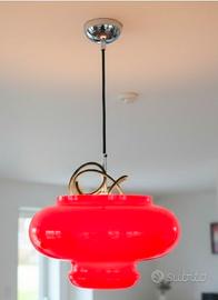 Lampadario a sospensione vetro rosso nuovo