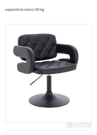 6 SEDIE /poltroncine, girevoli design CHESTERFIELD