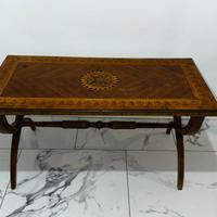 Antico Tavolo Legno Intarsiato Stile Luigi XVI