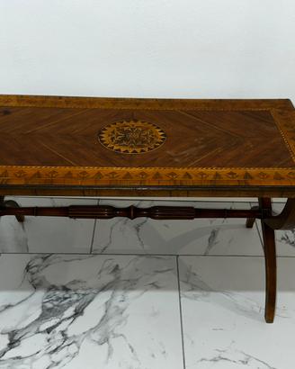 Antico Tavolo Legno Intarsiato Stile Luigi XVI