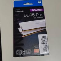 Ram Crucial Pro DDR5 32GB CL32 6400MHz bianca