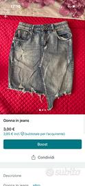 Gonna jeans e pantaloncini