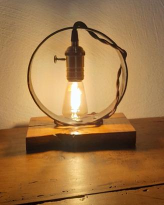 lampada rustica da tavolo 