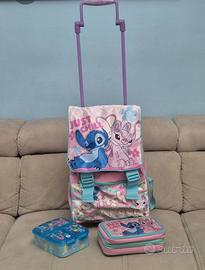 Kit scuola Disney - Stitch&Angel: Trolley + astuca