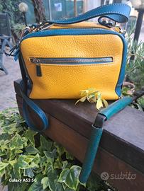 Borsa pelle con tracolla 