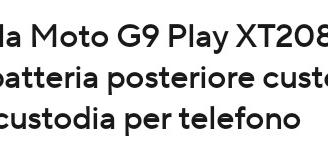 guscio della batteria originale Motorola G9 