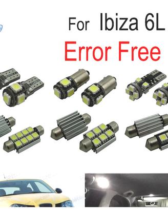 KIT 10 LAMPADE LED INTERNE PER SEAT IBIZA MK4 MK I