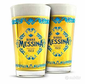 Set 6 bicchieri per Birra Messina Cristalli d sale