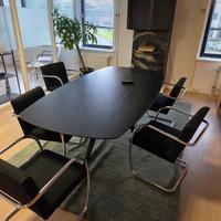KNOLL set di 5 sedie BRNO tubolar in Tex nero