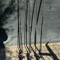 Set carpfishing 3 canne e mulinelli  + meta