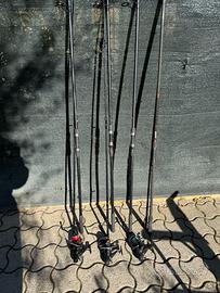 Set carpfishing 3 canne e mulinelli  + meta