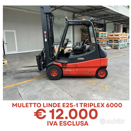 Muletto linde e25-1 triplex 6000