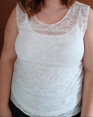smanicato in pizzo bianco 