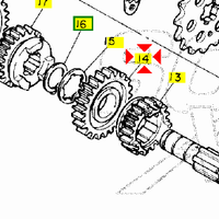 -Ingranaggio condotto 3A Yamaha XT550 34K172310000