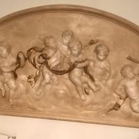 "Bassorilievo decorativo con putti - stile classic