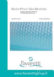 Telo copertura isotermica piscina 12X6mt con rullo