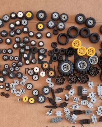 Lego Lotto Pezzi Vari Ruote/Gomme/Pneumatici