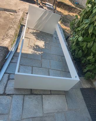 struttura letto singolo ikea bianco