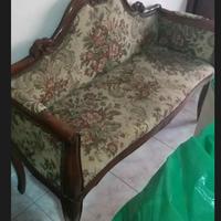 poltroncina legno e tessuto