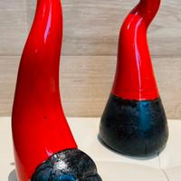 Coppia di Corni Portafortuna in Ceramica