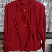 Camicia sartoriale rossa,anni'80/'90, L