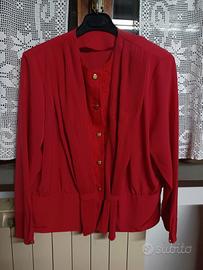 Camicia sartoriale rossa,anni'80/'90, L