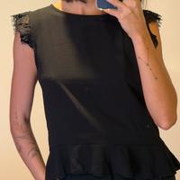 Maglia con spalle in pizzo e retro aperto