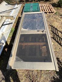 Porta in alluminio e 2 vetri  95x230 veranda