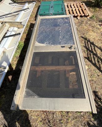 Porta in alluminio e 2 vetri  95x230 veranda