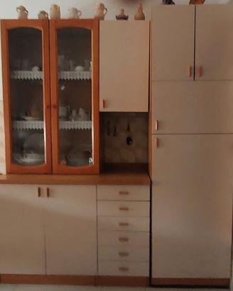 MOBILI ARREDO CUCINA CON TAVOLO + 4 SEDIE